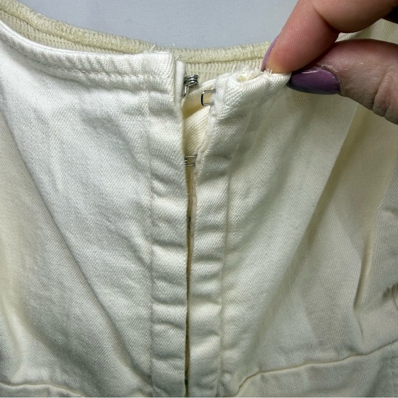 NWT Free People Cheyenne Ivory Denim Mini Dress, size M - Picture 5 of 13